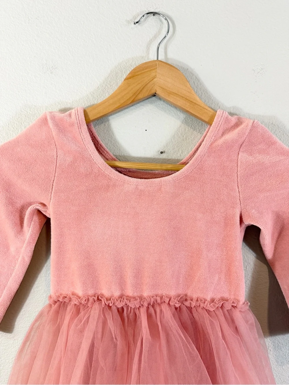 Mini Boden Pink Velvet Ballerina Tulle Appliqué Dress 7-8 Years Balletcore Girly